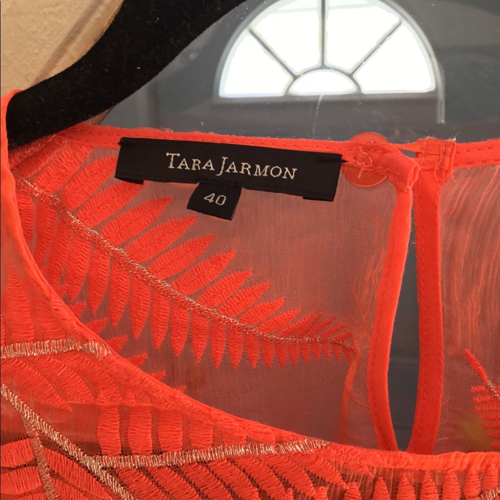 Sheer Leaf Pattern Blouse - image 7